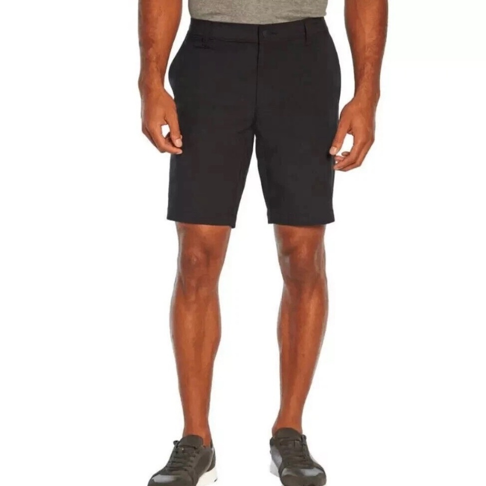 Banana Republic Men's Comfort Flat Front Shorts Black size 36 golf fast dry